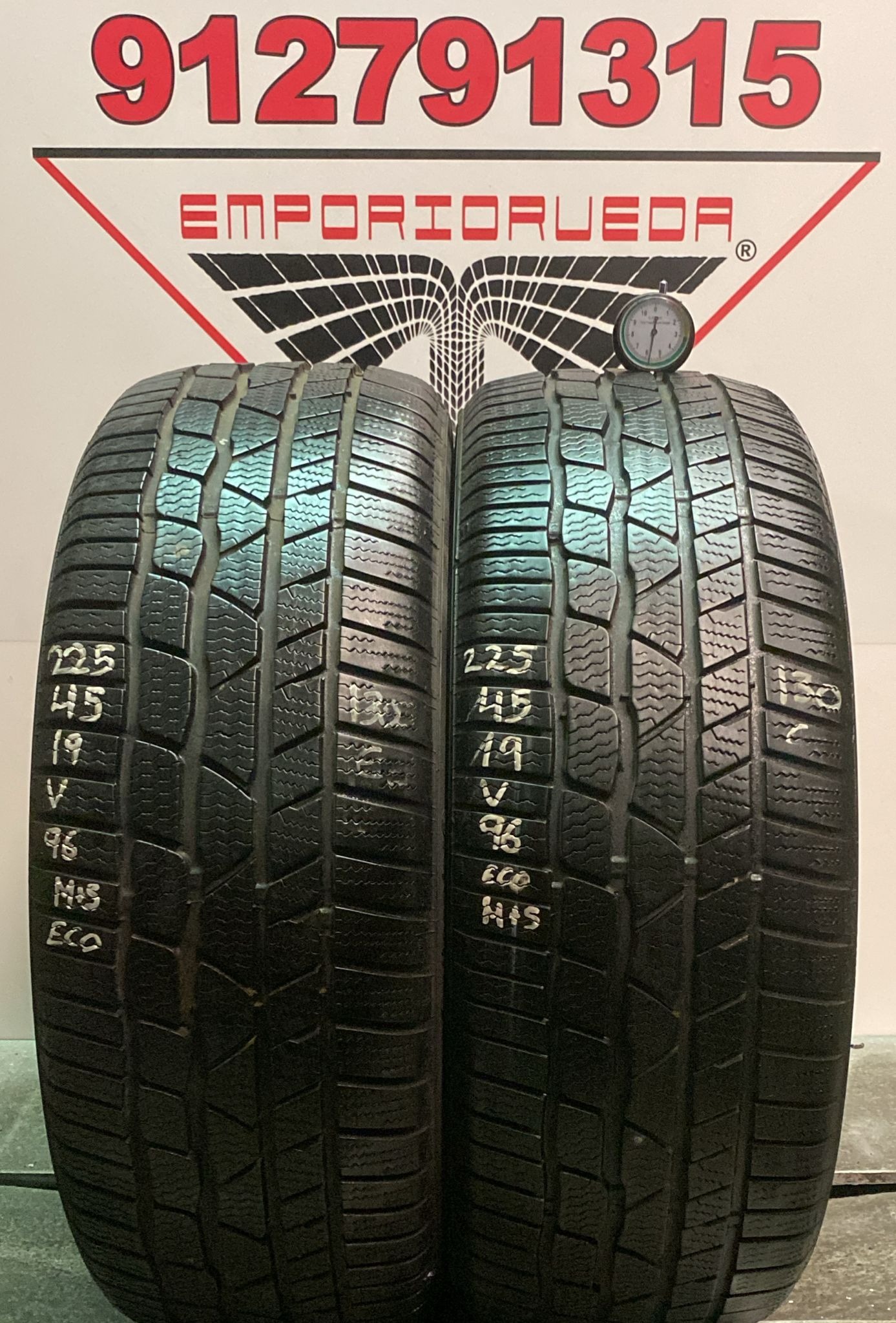 CONTINENTAL CONTIWINTERCONTACT USADO ECONOMICO M+S 225/45 R19 96 V
