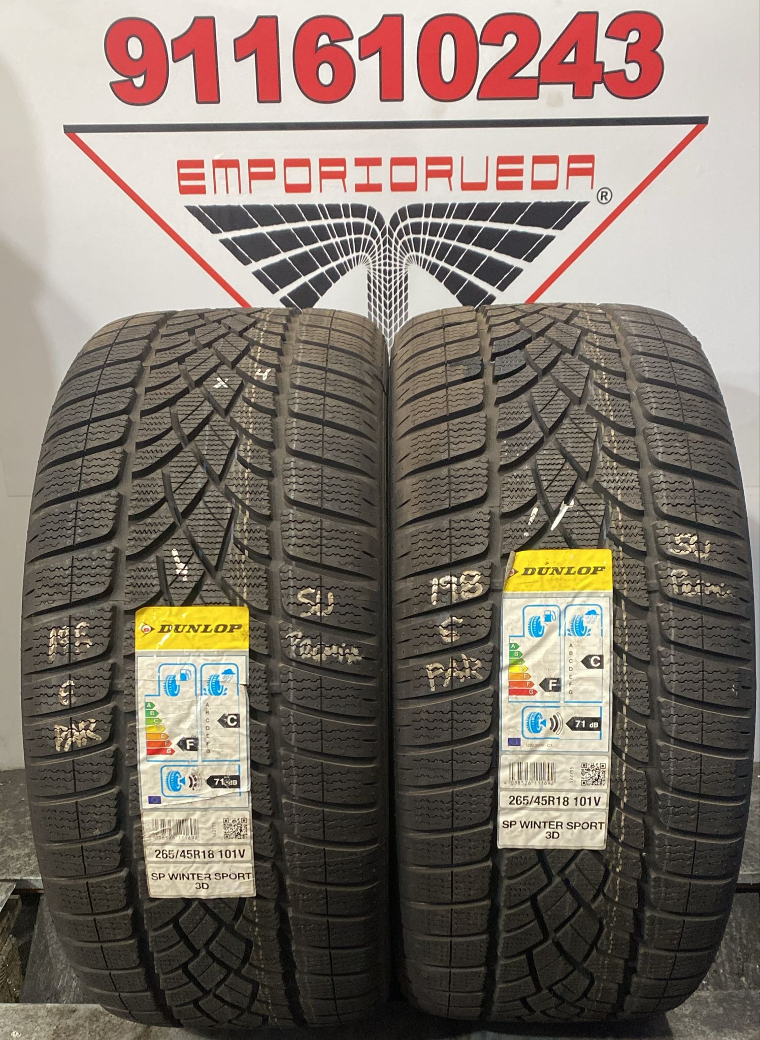 DUNLOP WINTER SPORT 3D USADO PREMIUM M+S 265/45 R18 101 V
