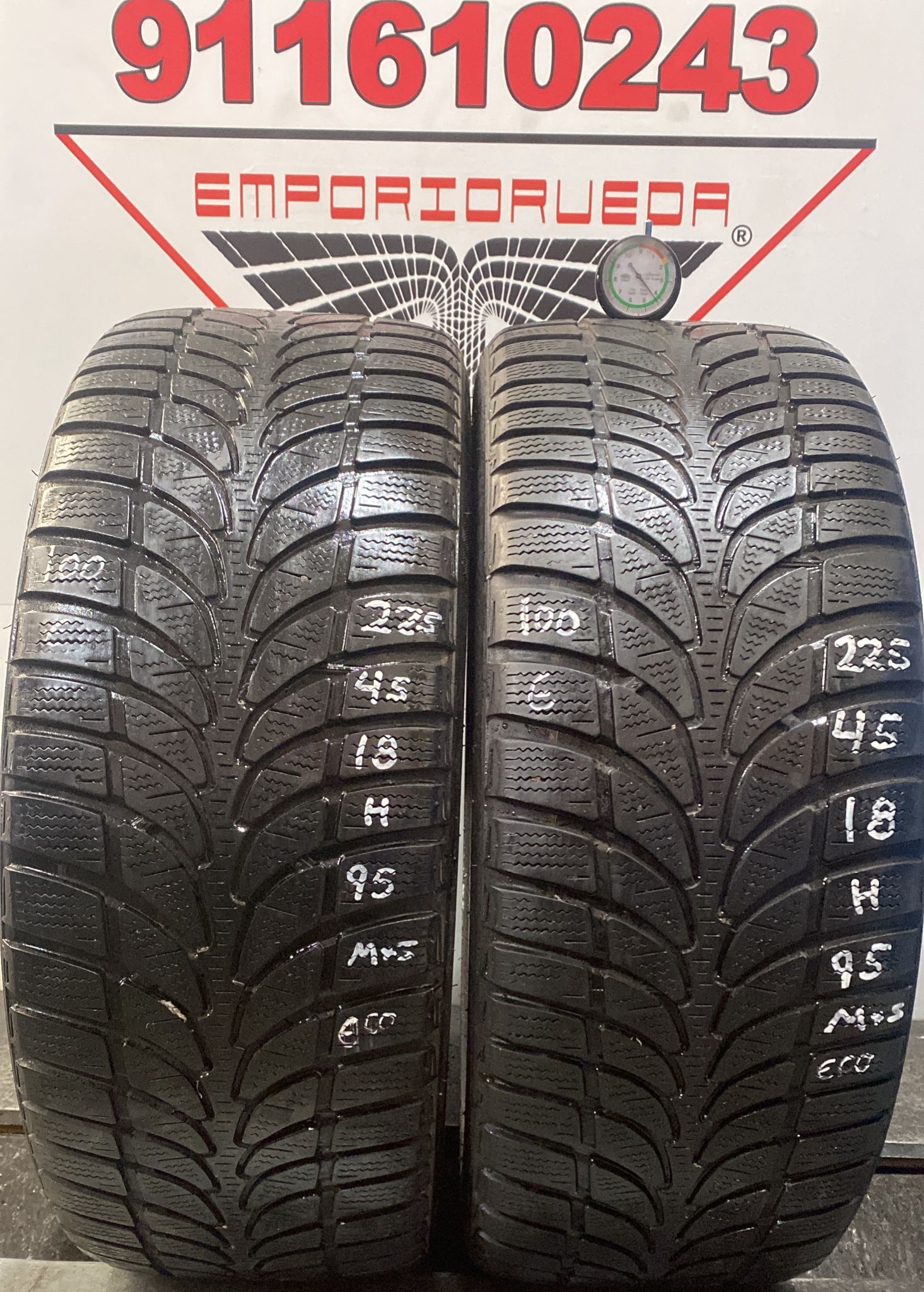 BRIDGESTONE BLIZZAK USADO ECONOMICO M+S 225/45 R18 95 H