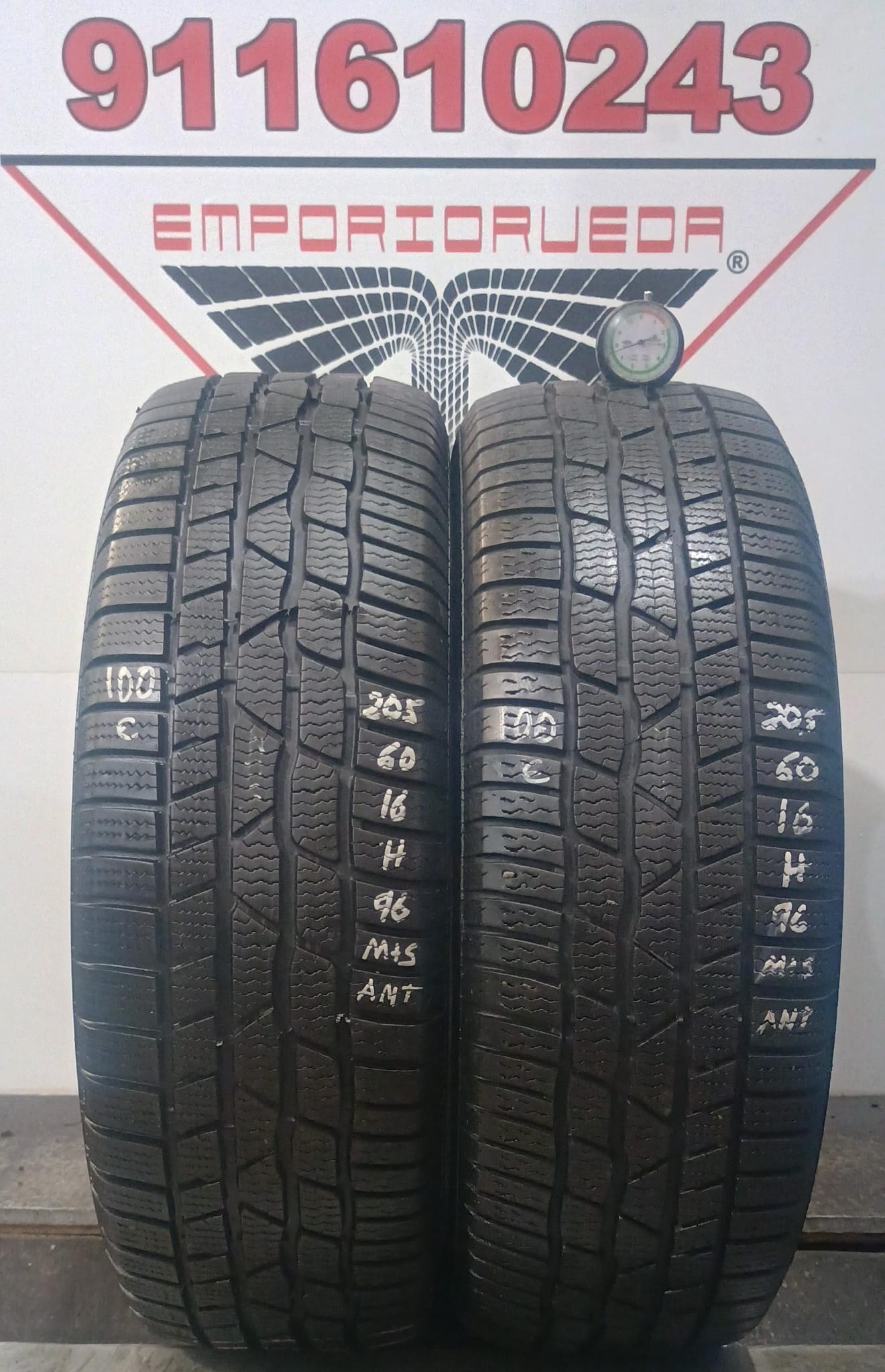 CONTINENTAL CONTIWINTERCONTACT USADO M+S 205/60 R16 96 H