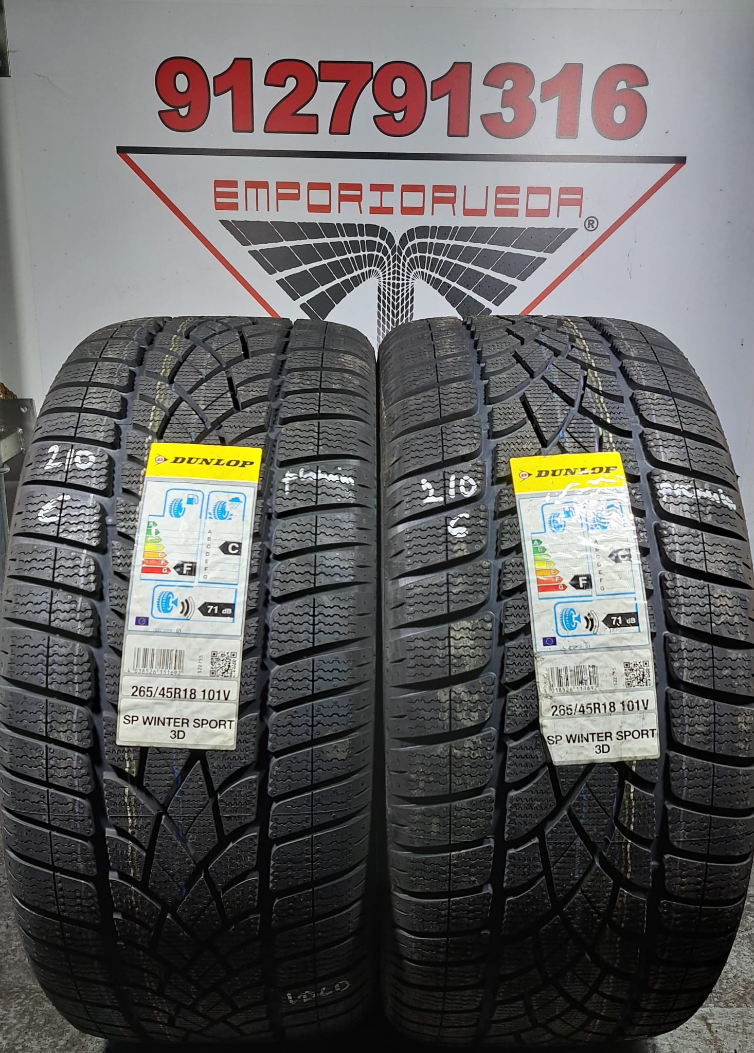 DUNLOP SP WINTER SPORT USADO PREMIUM M+S 265/45 R18 101 V