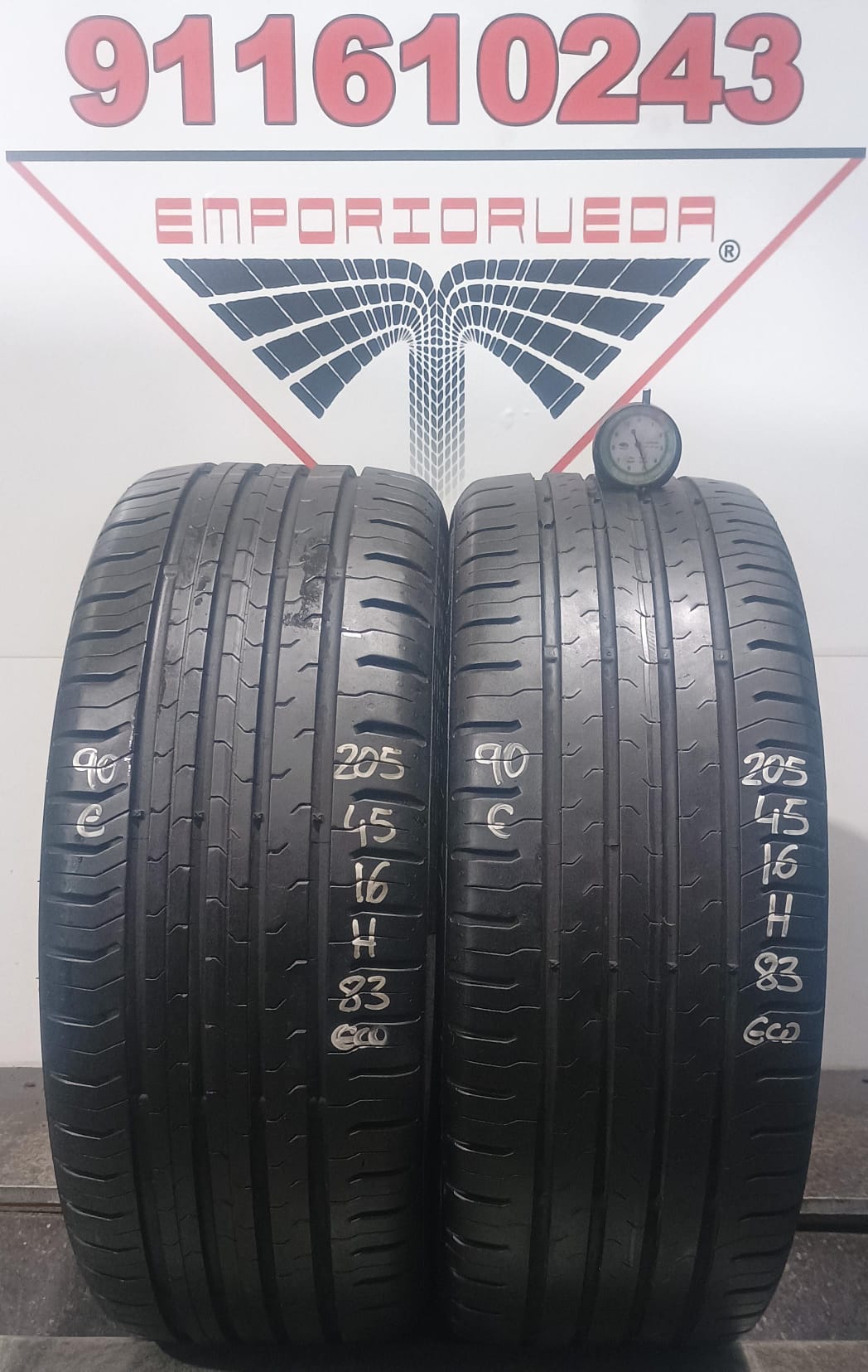 CONTINENTAL CONTIECOCONTACT 5 USADO ECONOMICO  205/45 R16 83 H