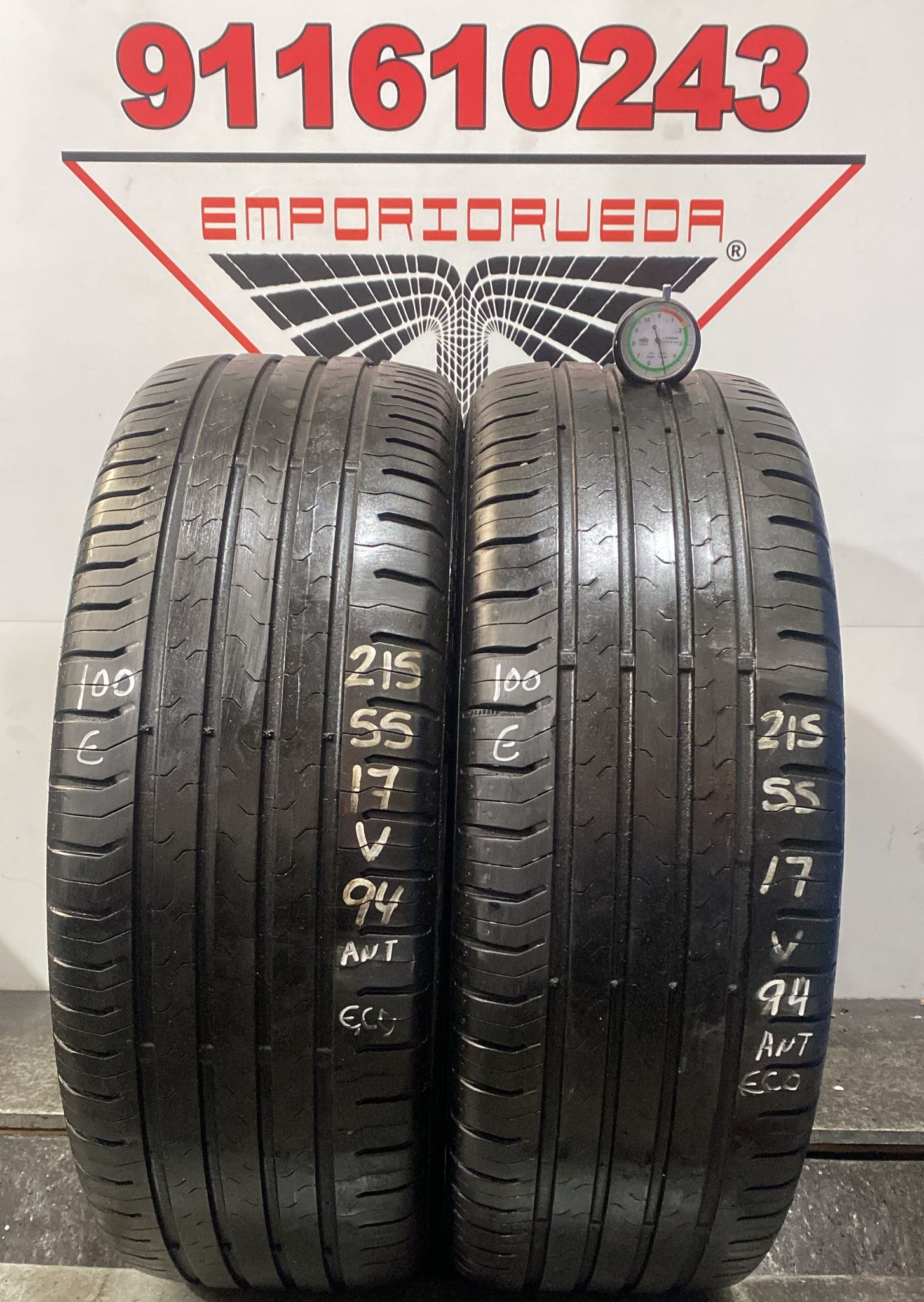 CONTINENTAL CONTIECOCONTACT 5 USADO ECONOMICO  215/55 R17 94 V