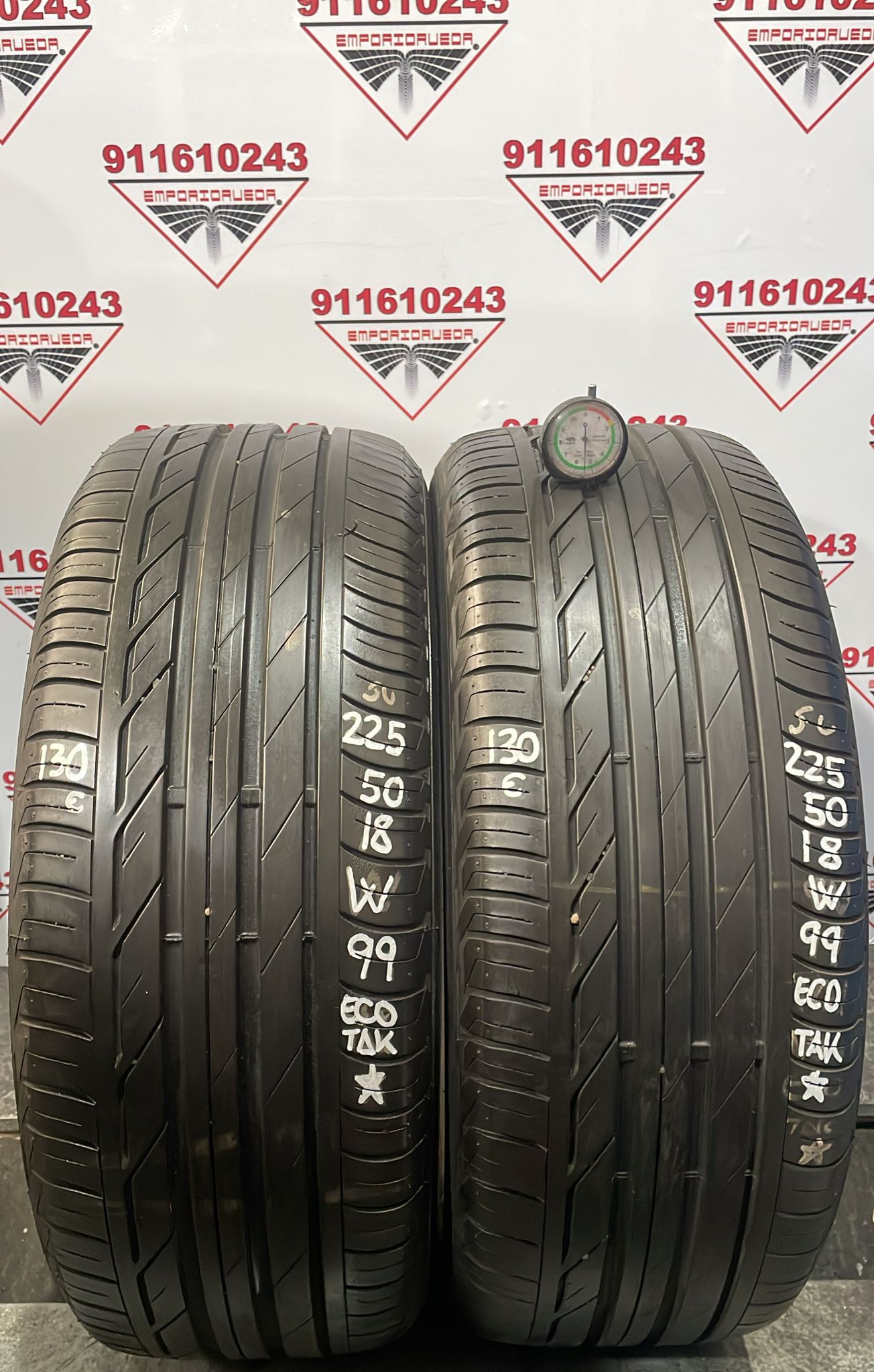 BRIDGESTONE T001 USADO ECONOMICO  225/50 R18 99 W